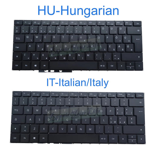 Laptop Keyboard for Huawei HN-W19R WRTB-WAH9L WRT-W09 WRTB-WFE9L KPRC-W10L MateBook 13 2020 2021 UK Italian Hungarian Spanish
