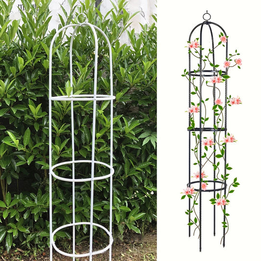 1 Pack Adjustable Height Metal Garden Trellis High Quality Climbing Vines And Flowers Rust-Resistant Plant Support Garden Decor