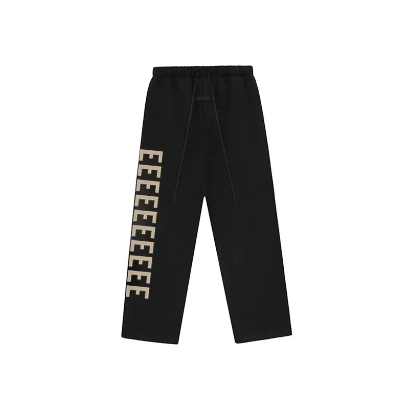 FW24 Luxury Brand Men's Casual Pants Flocking Letter Logo Wide Leg Pants Designer Brand Top Quality Sweatpants